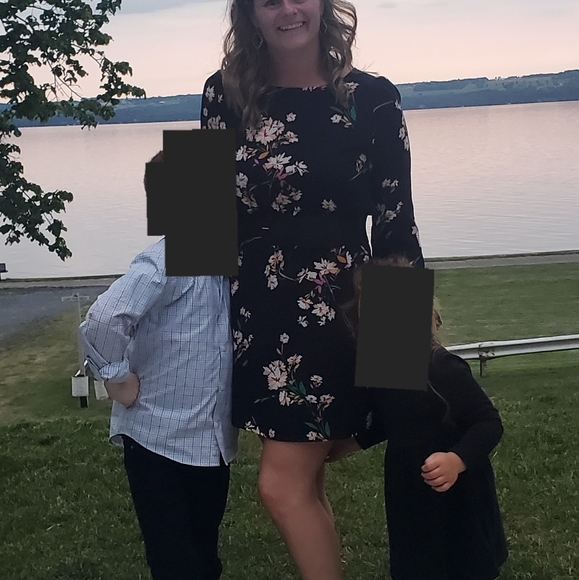 Lulus M floral dress black - Picture 5 of 5